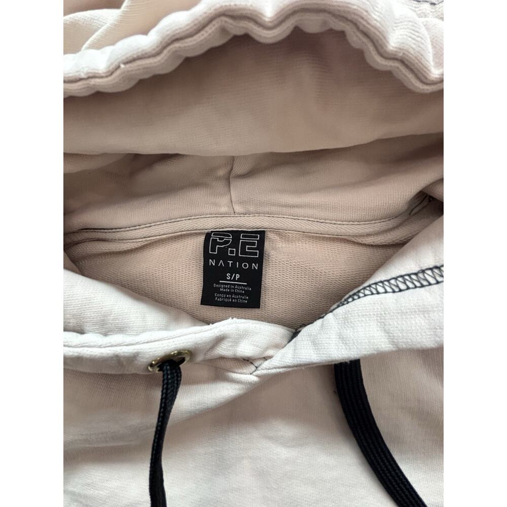 PE Nation Women’s Elevation Hoodie Sweatshirt Size S Small Cream Tie Dye Cotton - Picture 3 of 4